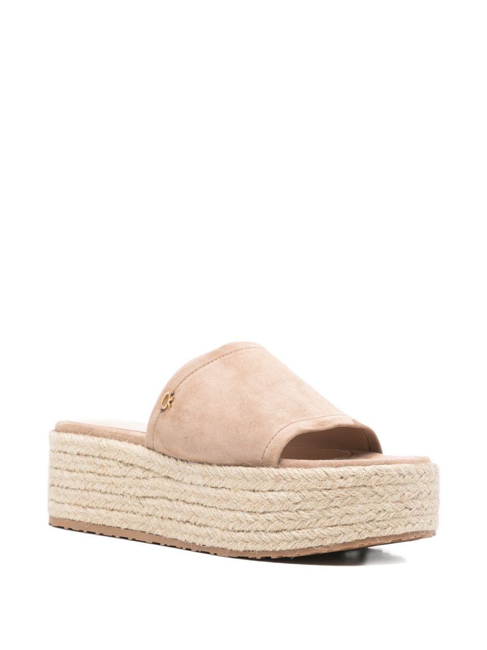 Sandali espadrillas in suede con platform