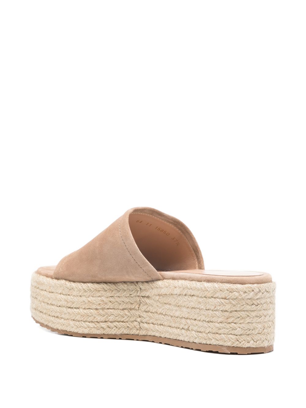 Sandali espadrillas in suede con platform