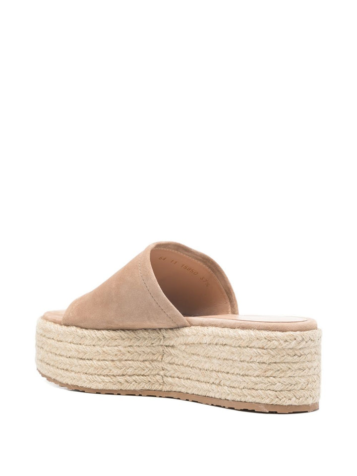 Sandali espadrillas in suede con platform