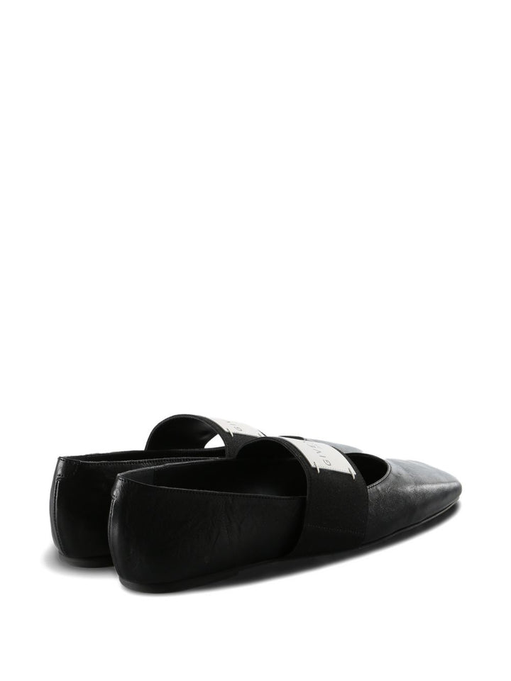 Ballerine Sliced ??Square in pelle effetto texture