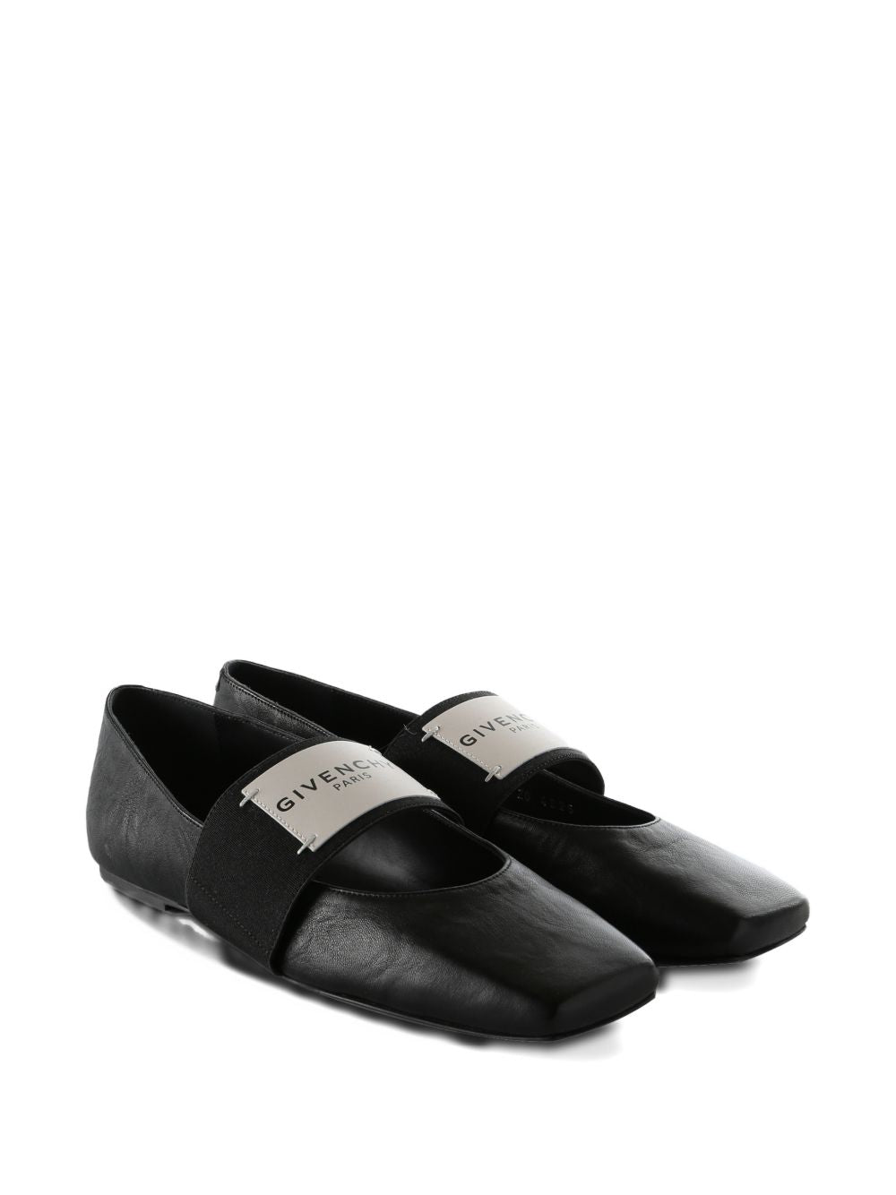 Ballerine Sliced ??Square in pelle effetto texture