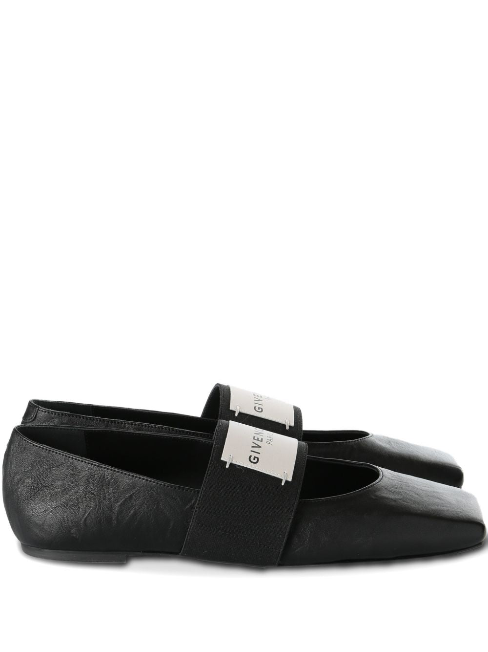 Ballerine Sliced ??Square in pelle effetto texture