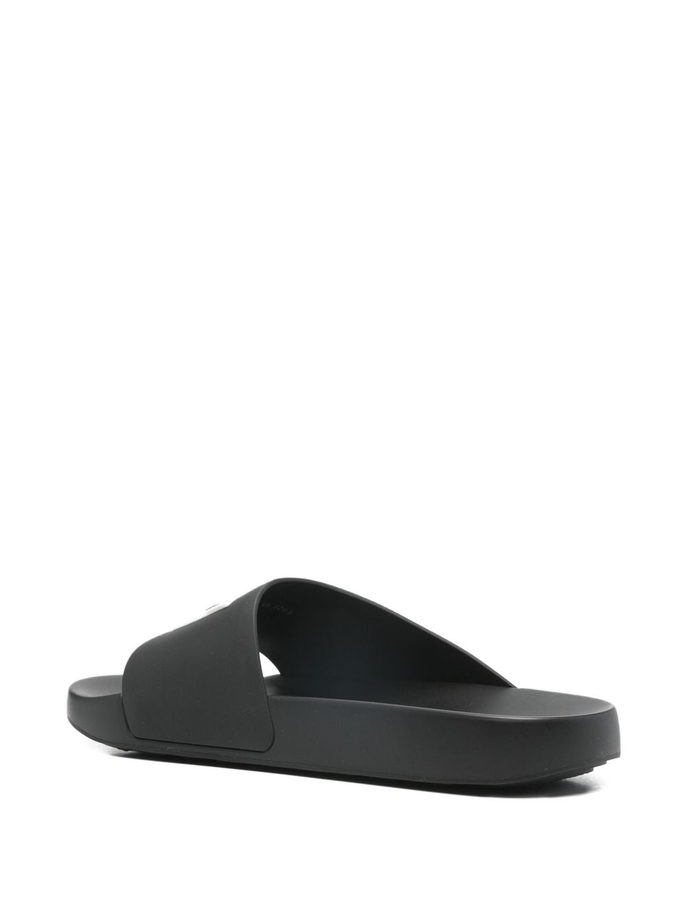 Sandali Slides con placca logo e suola piatta