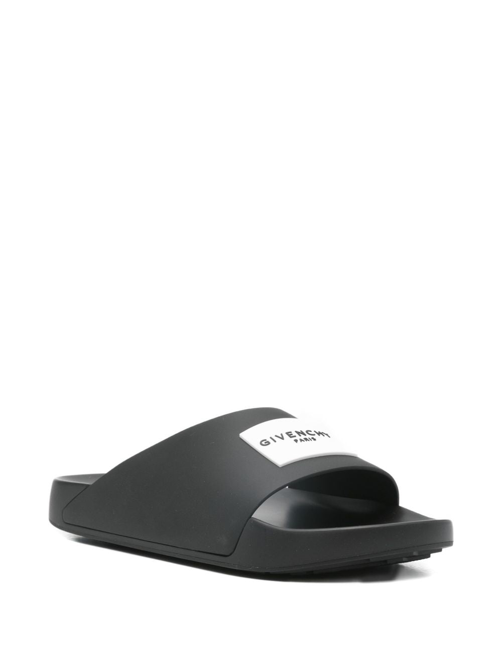 Sandali Slides con placca logo e suola piatta