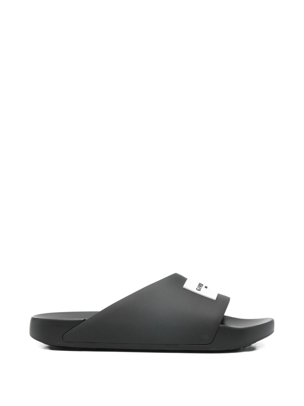 Sandali Slides con placca logo e suola piatta
