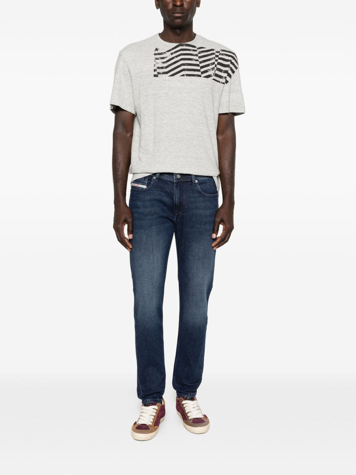 T-SHIRT UNISEX JOURNEY REGOLARE IN JERSEY DI COTONE SLUB CON STAMPA BANDIERA