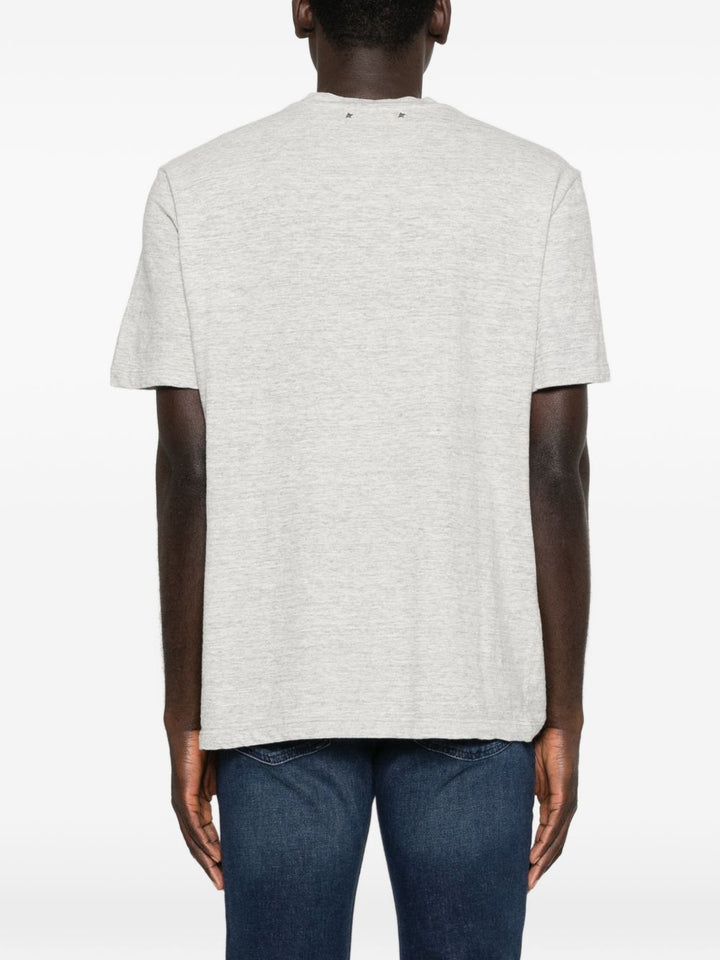 T-SHIRT UNISEX JOURNEY REGOLARE IN JERSEY DI COTONE SLUB CON STAMPA BANDIERA