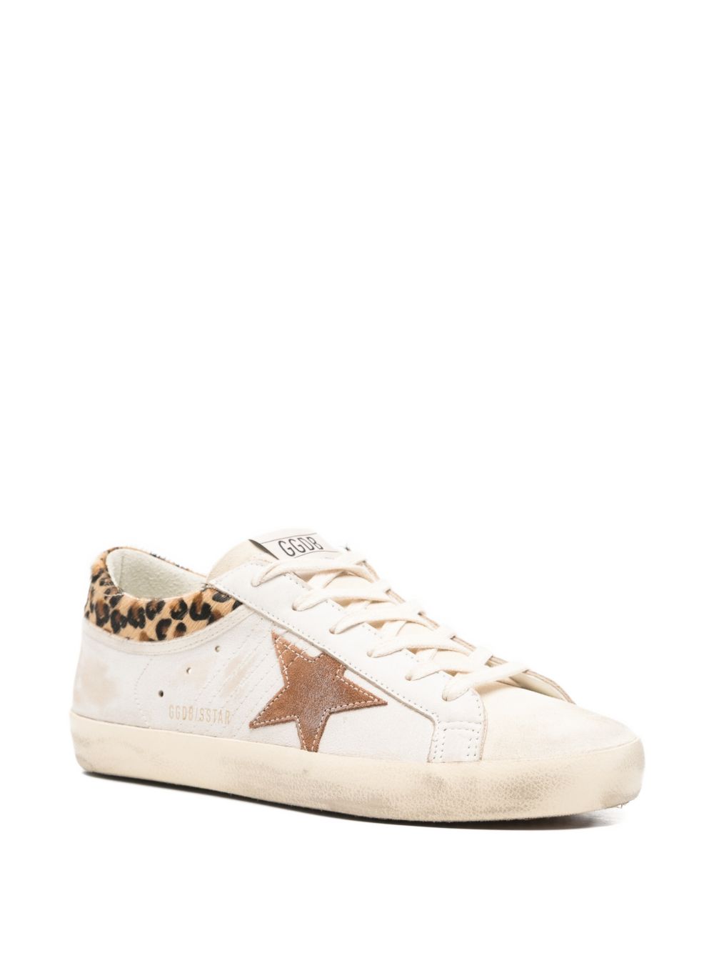 Sneakers Sstar aspetto vintage con applicazioni in leopard