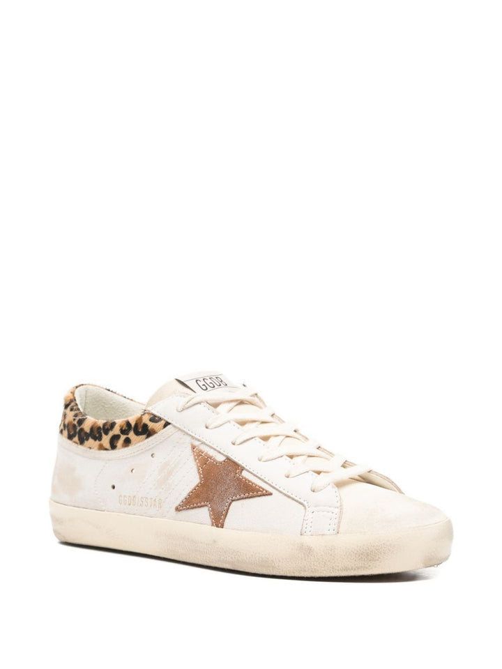 Sneakers Sstar aspetto vintage con applicazioni in leopard