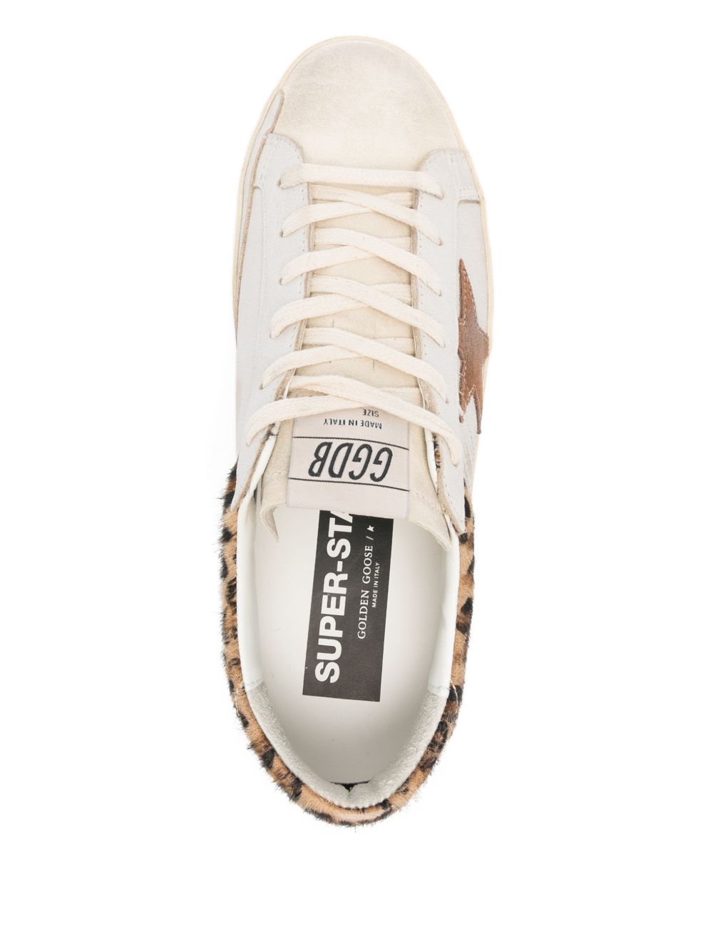 Sneakers Sstar aspetto vintage con applicazioni in leopard