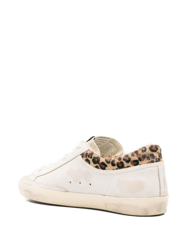 Sneakers Sstar aspetto vintage con applicazioni in leopard