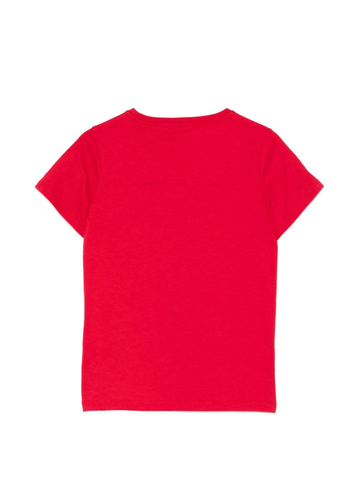 T-shirt girocollo mezza manica con logo