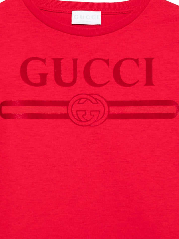 T-shirt girocollo mezza manica con logo