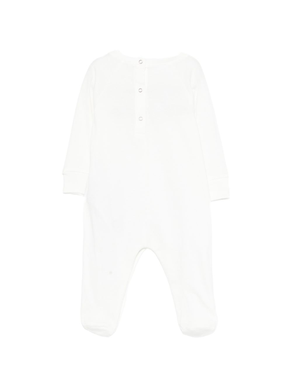 Tutina bianca con logo in cotone