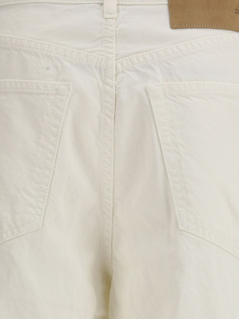 bermuda in denim con tasce e logo