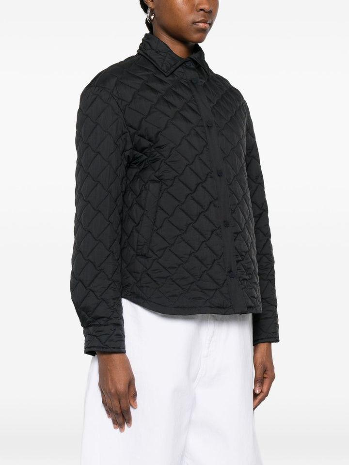 Camicia imbottita con trapunta obliqua