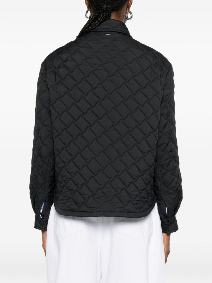 Camicia imbottita con trapunta obliqua