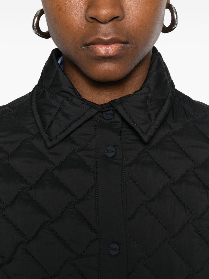 Camicia imbottita con trapunta obliqua