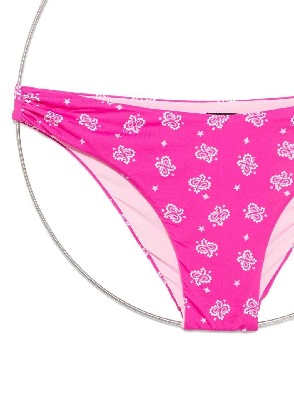 bikini con motivo paisley annodato