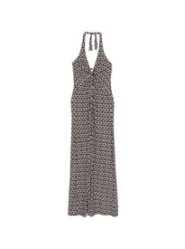 Abito lungo con nodo, vestibilità regolare.