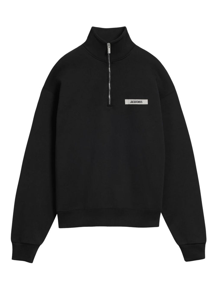 Felpa con mezza zip
