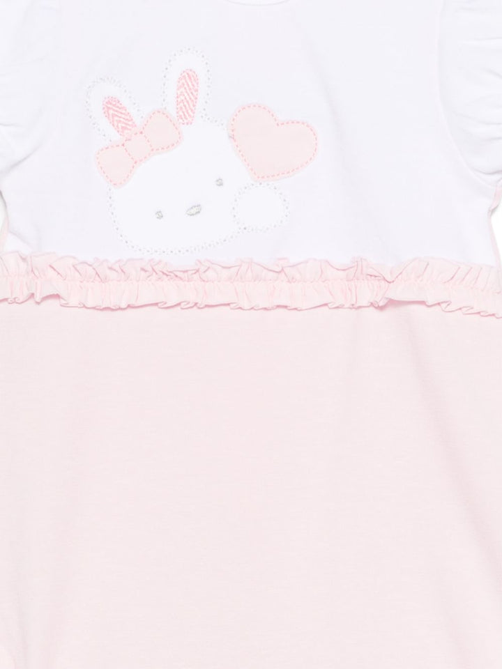 Tutina con volant e coniglietto