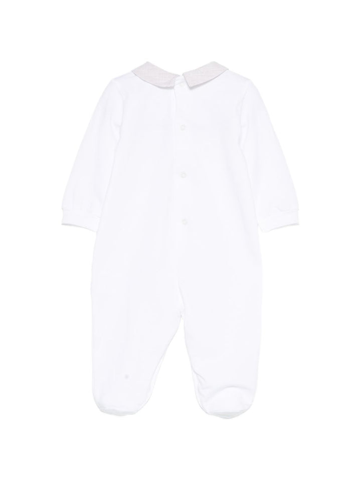 Pigiama con colletto ricamato