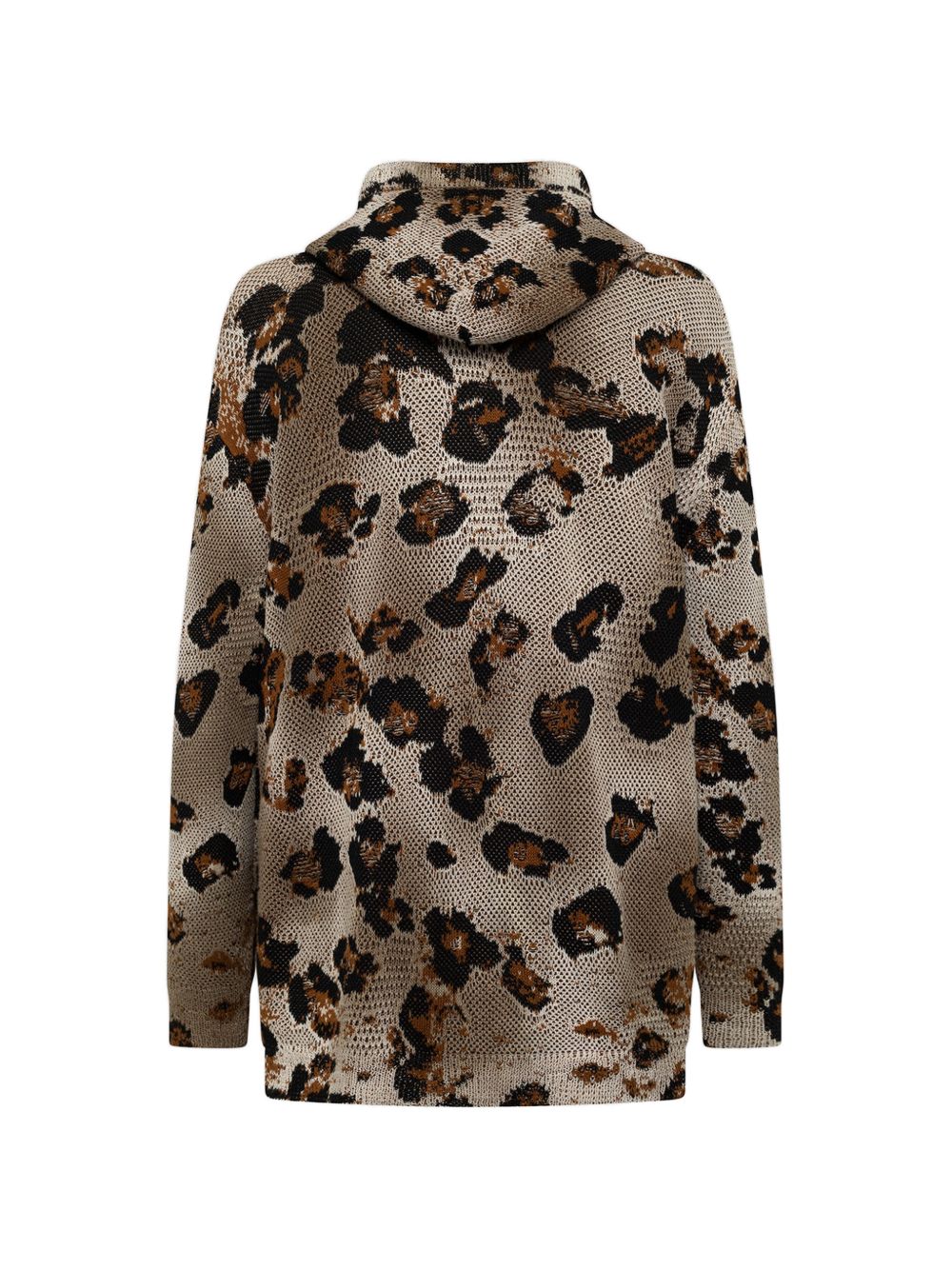 Cardigan con stampa leopardata