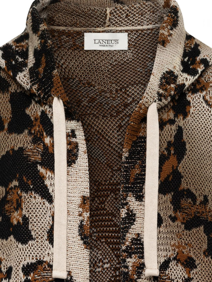 Cardigan con stampa leopardata