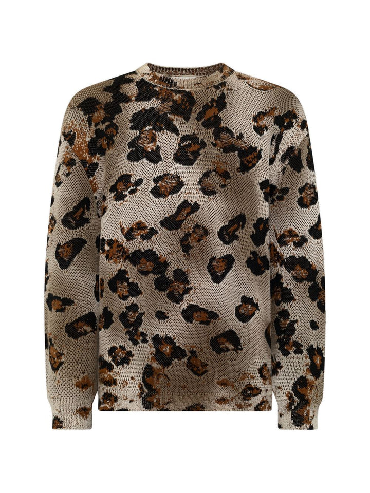 Maglione con stampa leopardata