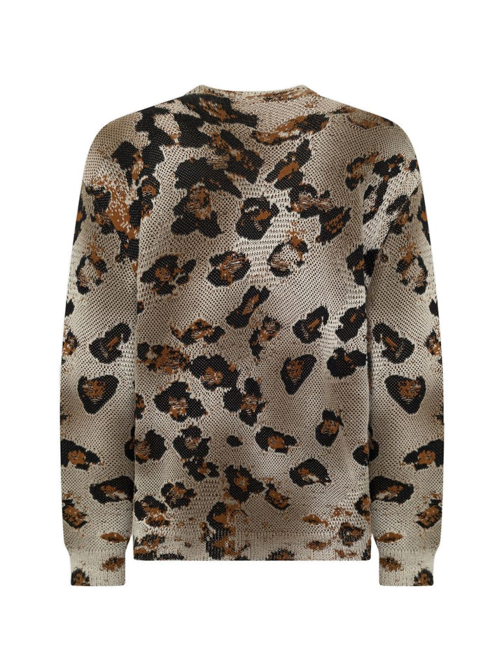 Maglione con stampa leopardata