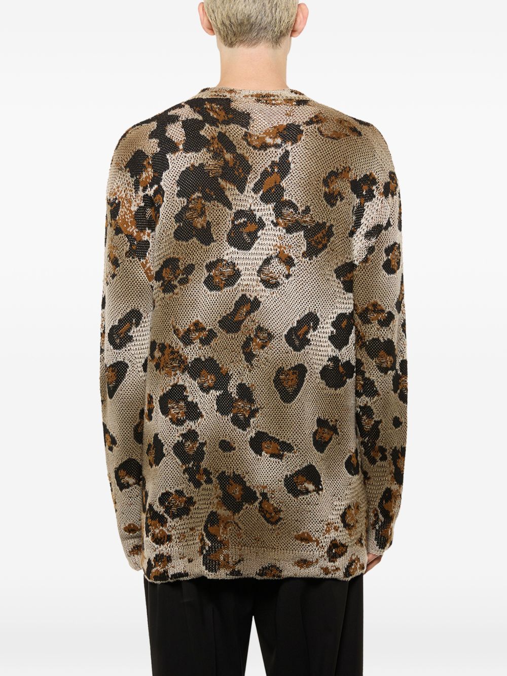 Maglione con stampa leopardata