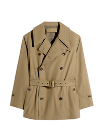 Trench doppiopetto con cintura