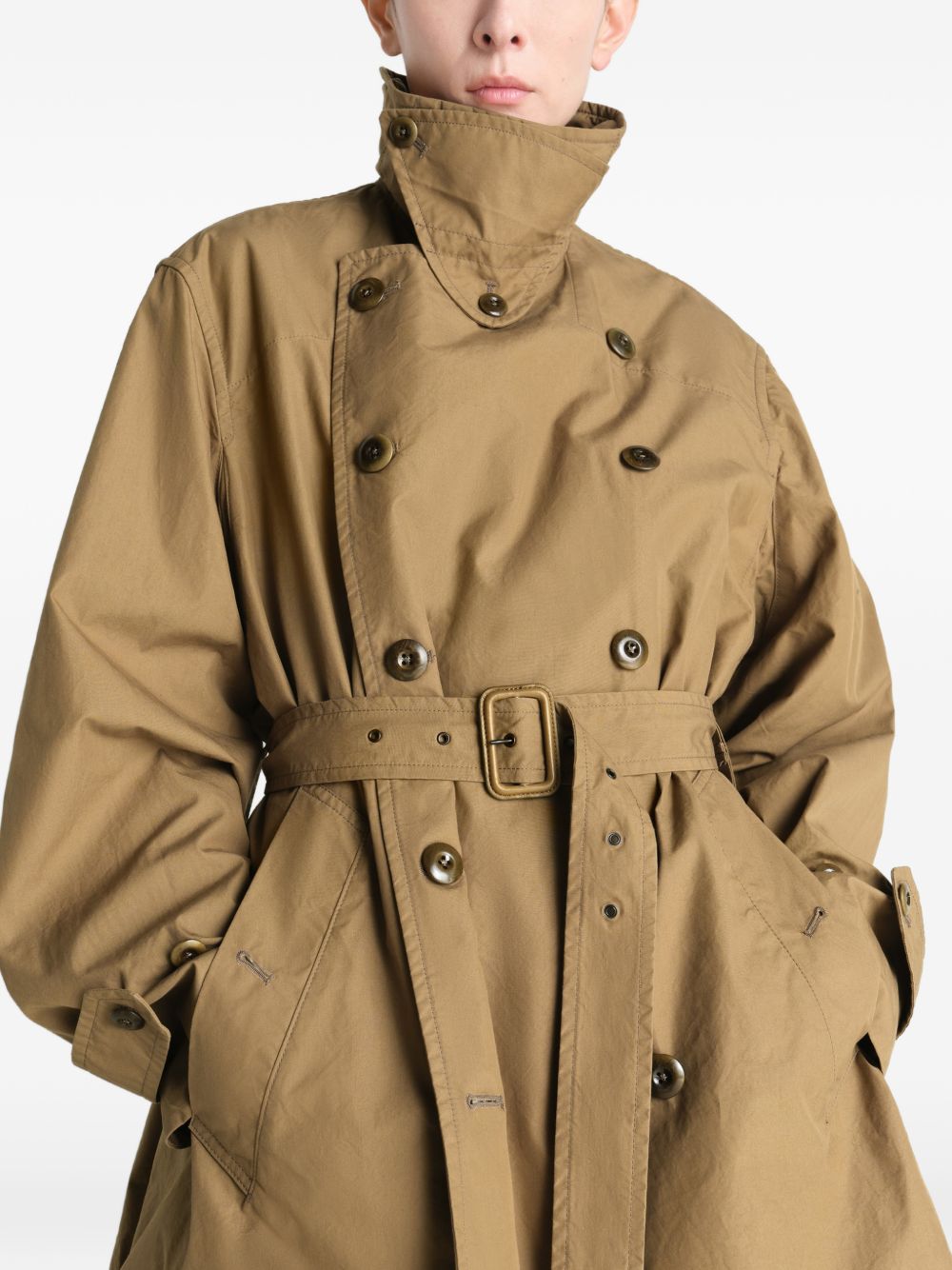 Trench doppiopetto con cintura