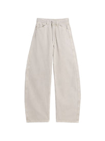 Pantaloni a vita alta con cuciture ritorte