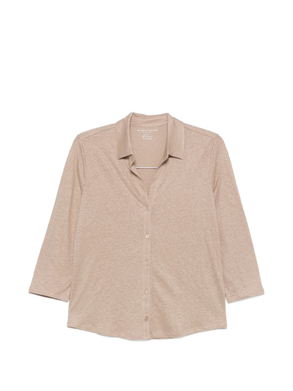 Camicia beige con bottoni