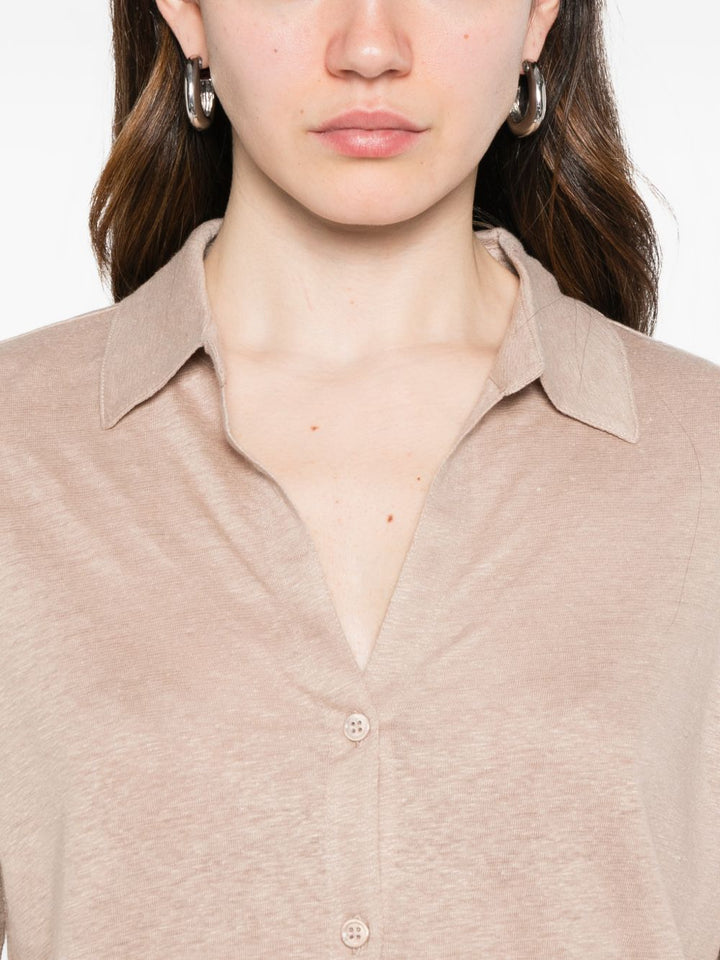 Camicia beige con bottoni