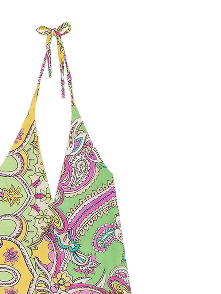 Abito "Hippie Lotus" con scollo a V