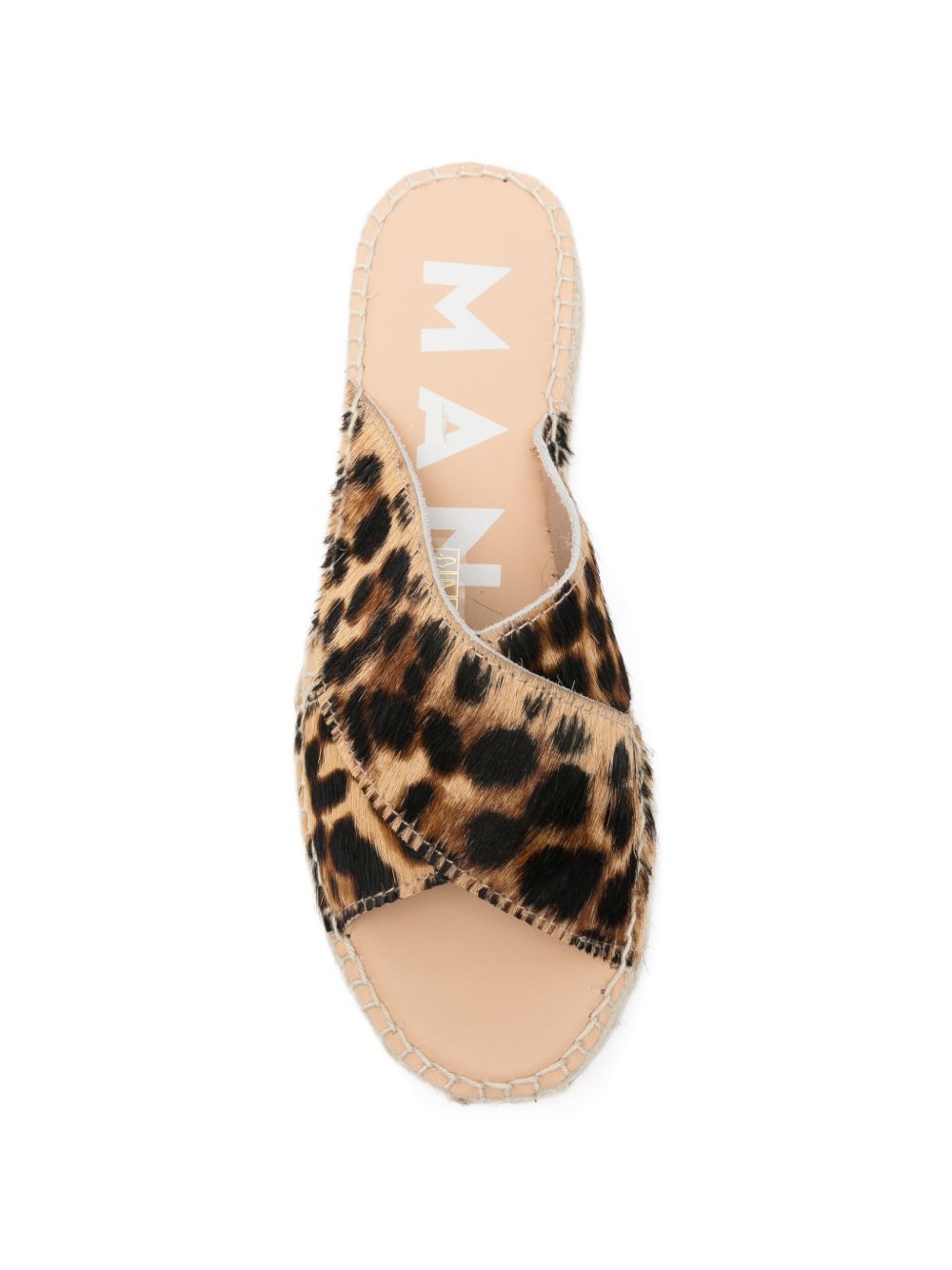 espadrillas con stampa leopardata incrociata
