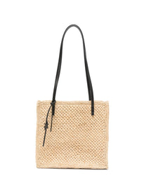 Borsa a tracolla Inez con dettagli in rafia