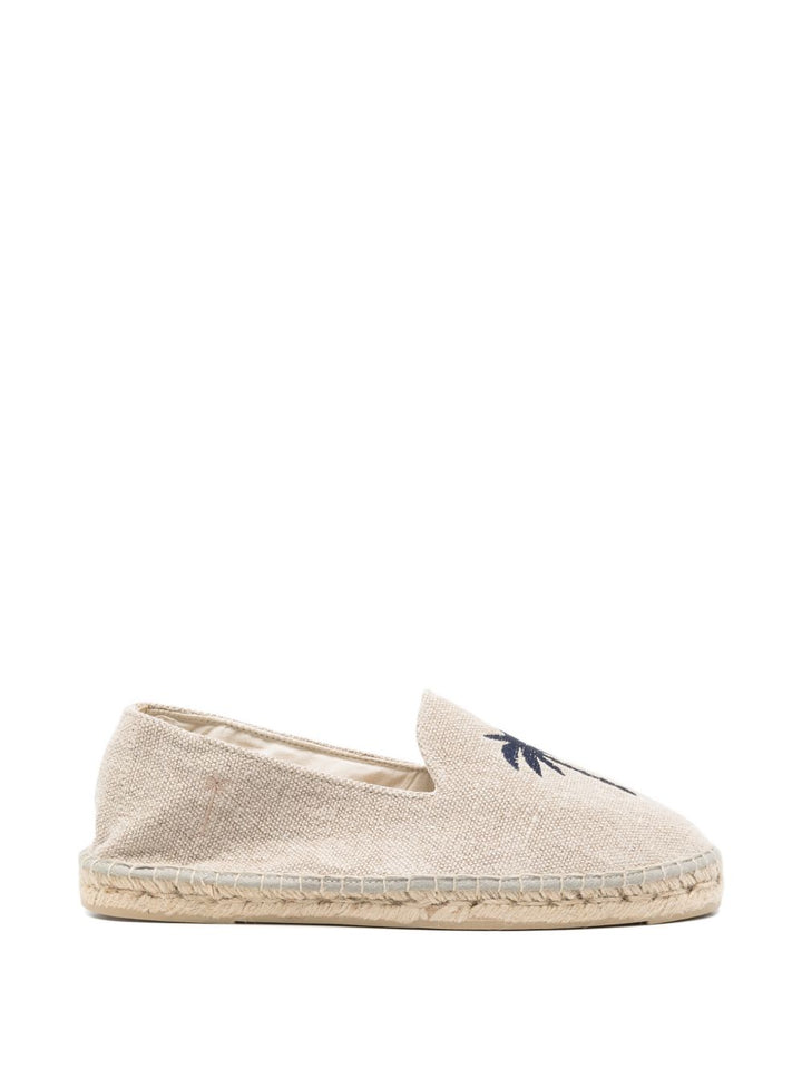 espadrillas piatte con dettaglio palme