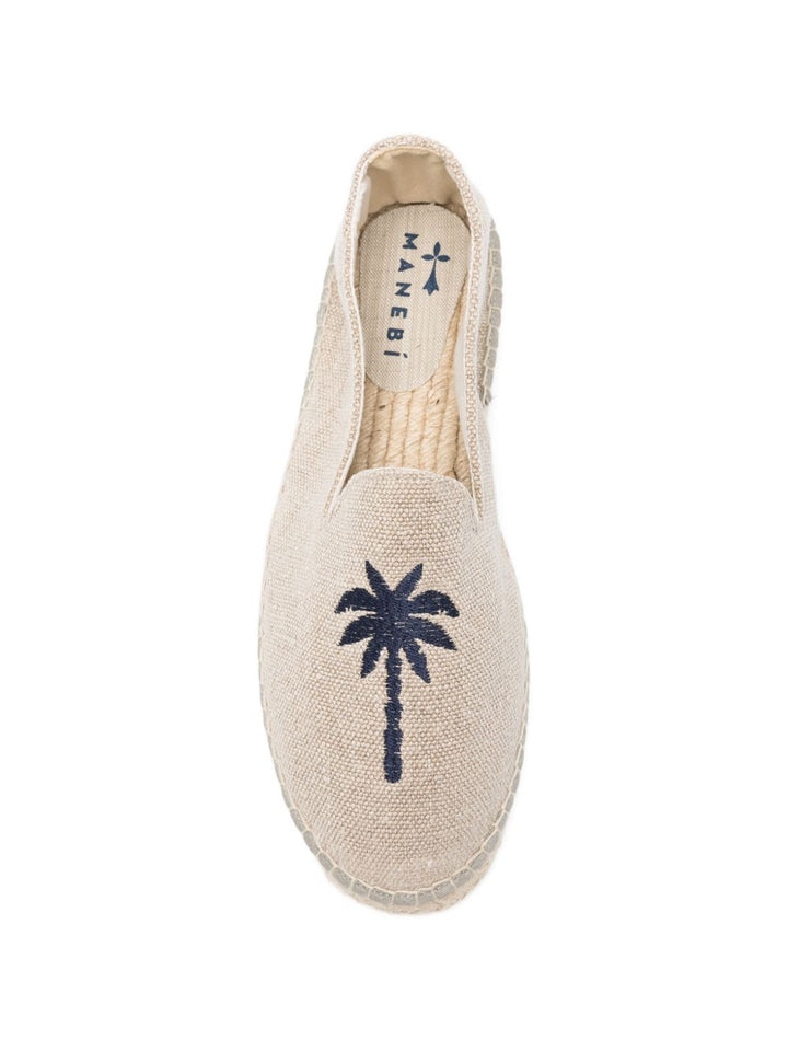 espadrillas piatte con dettaglio palme