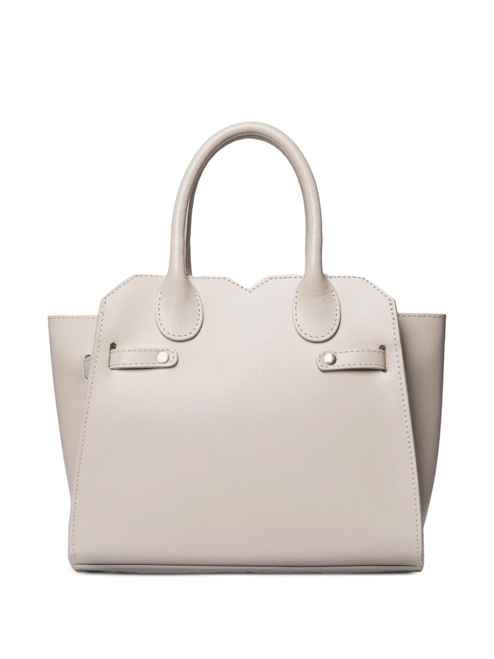 Borsa tote con chiusura a torsione beige