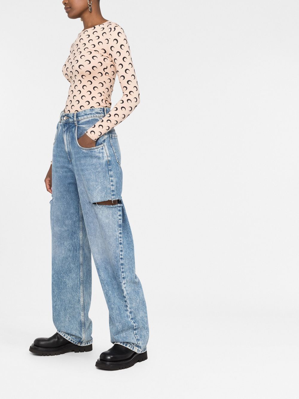 Top con stampa Crescent Moon