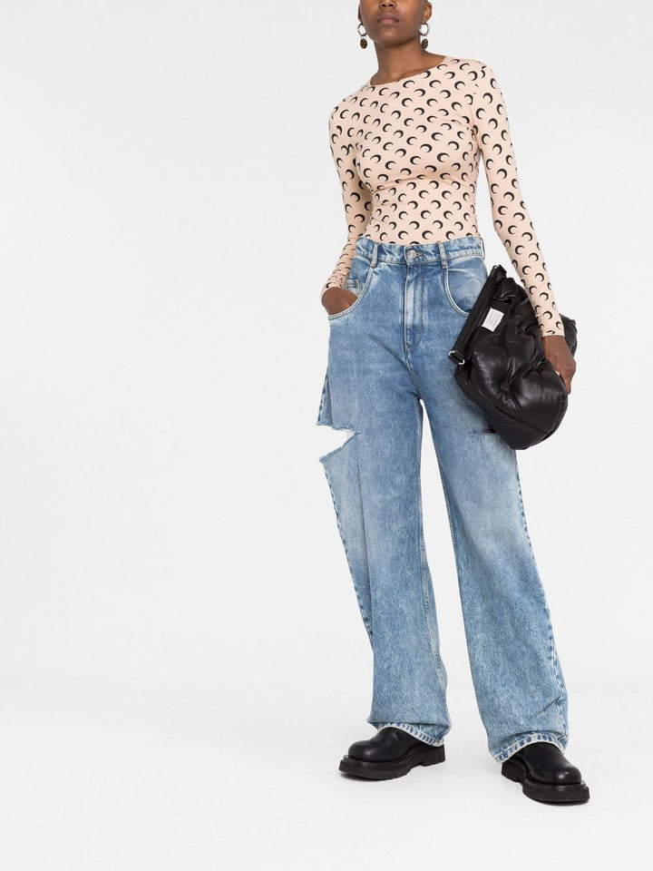 Top con stampa Crescent Moon