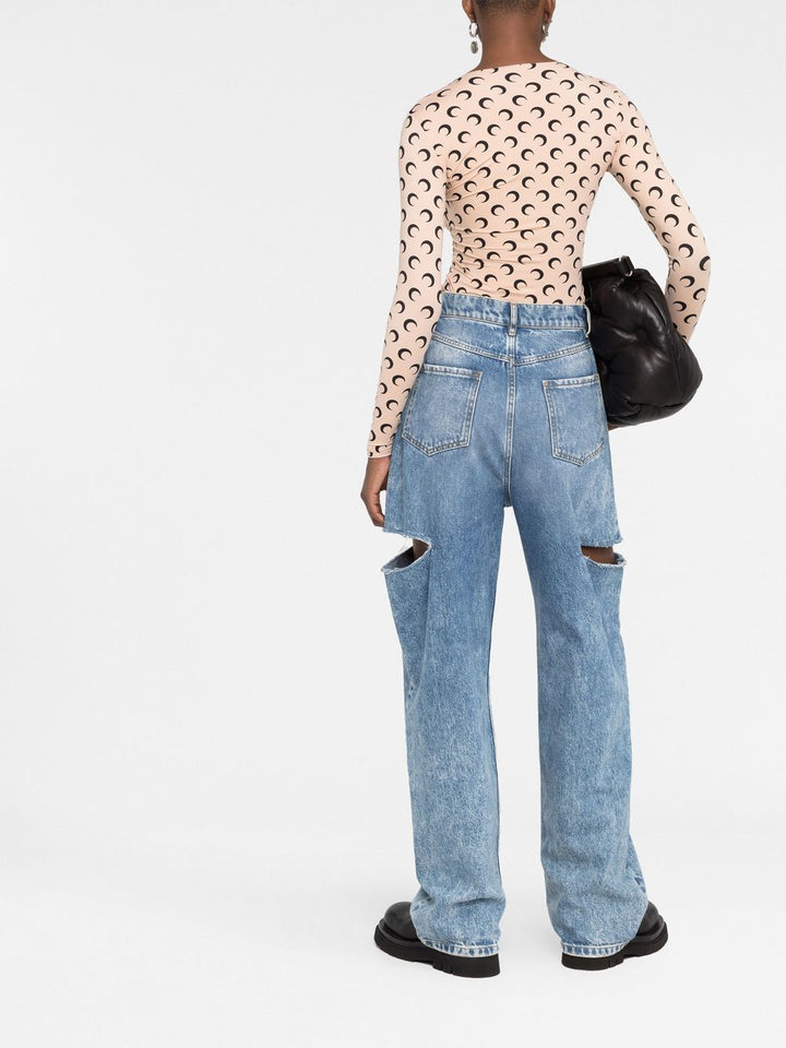 Top con stampa Crescent Moon