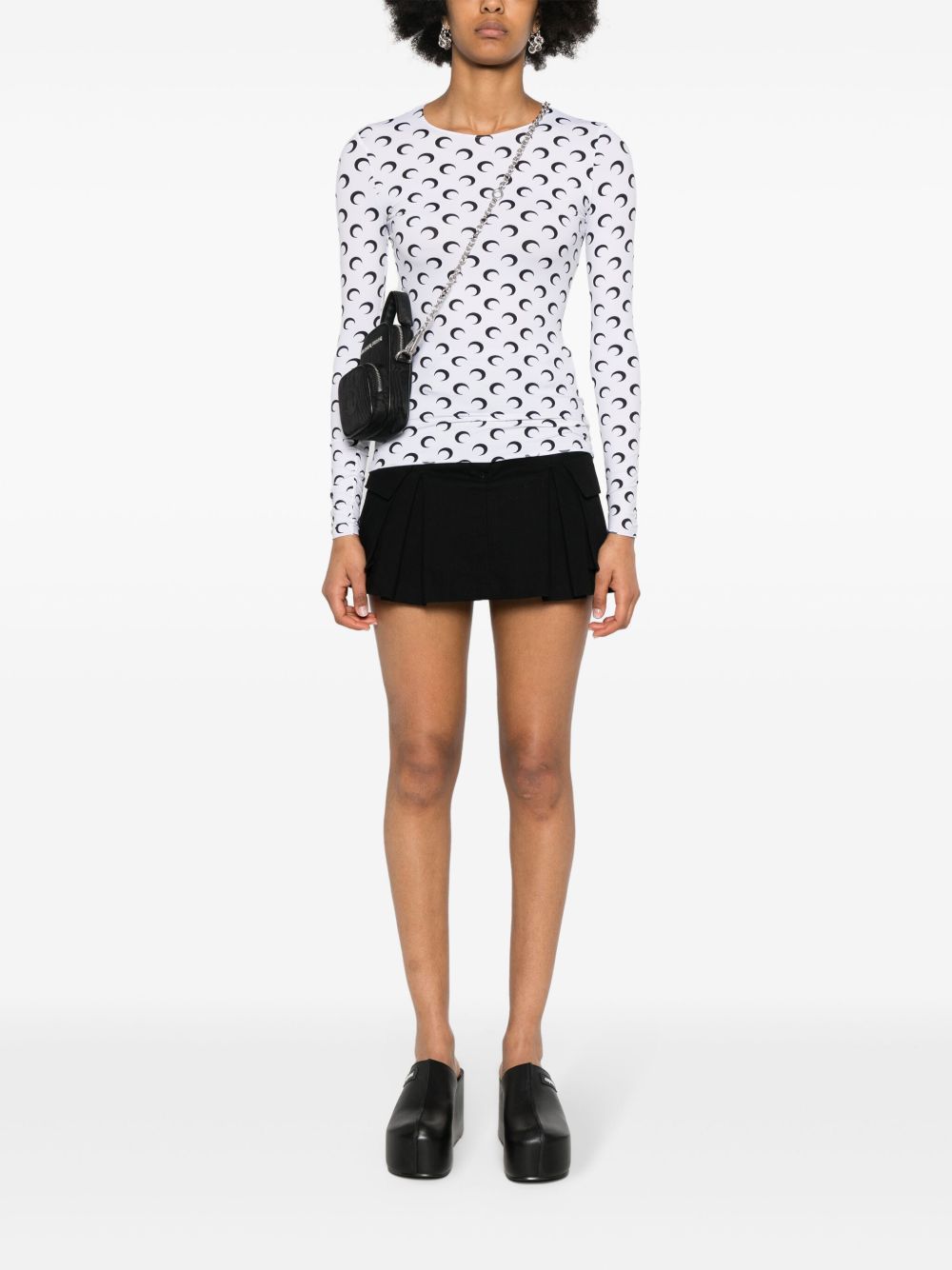 Marine Serre Maglia girocollo in jersey riciclato Moon Second Skin