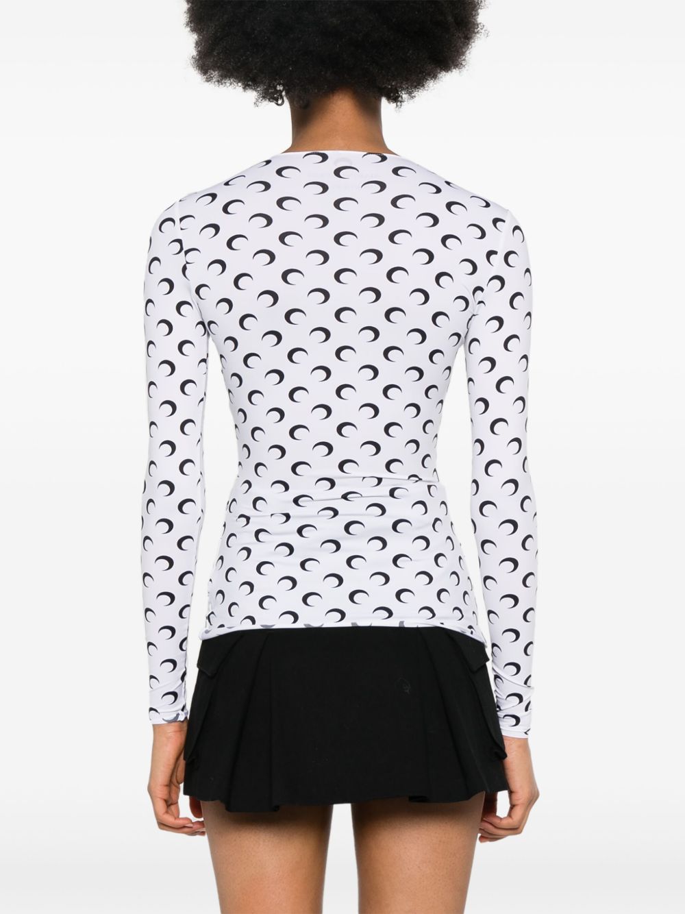 Marine Serre Maglia girocollo in jersey riciclato Moon Second Skin