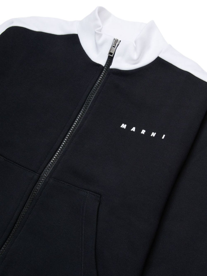 Felpa con zip e logo