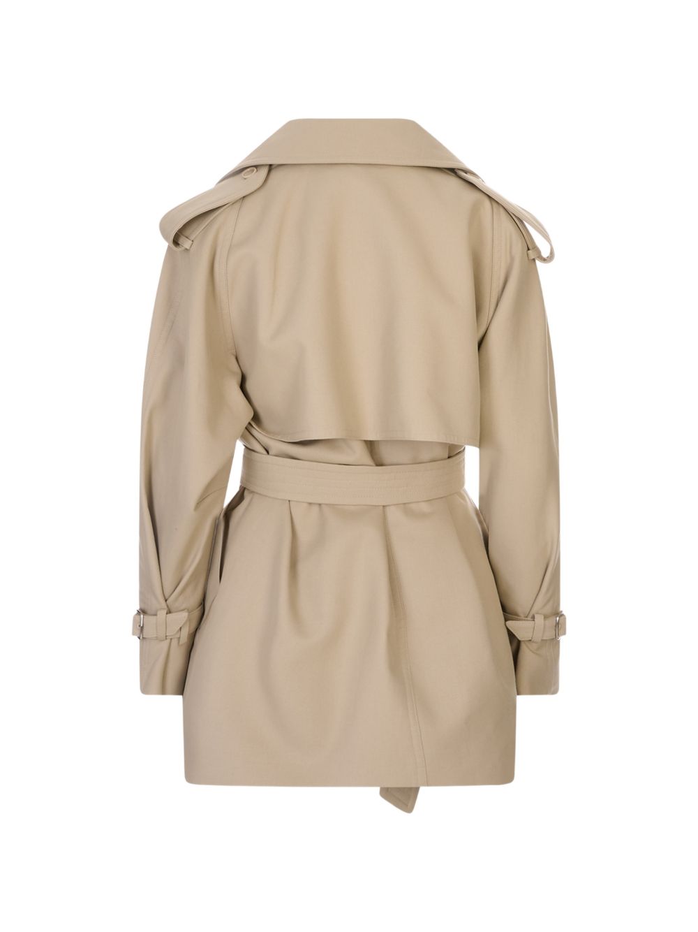 Trench Corto Doppiopetto Max Mara in Cotone Bianco